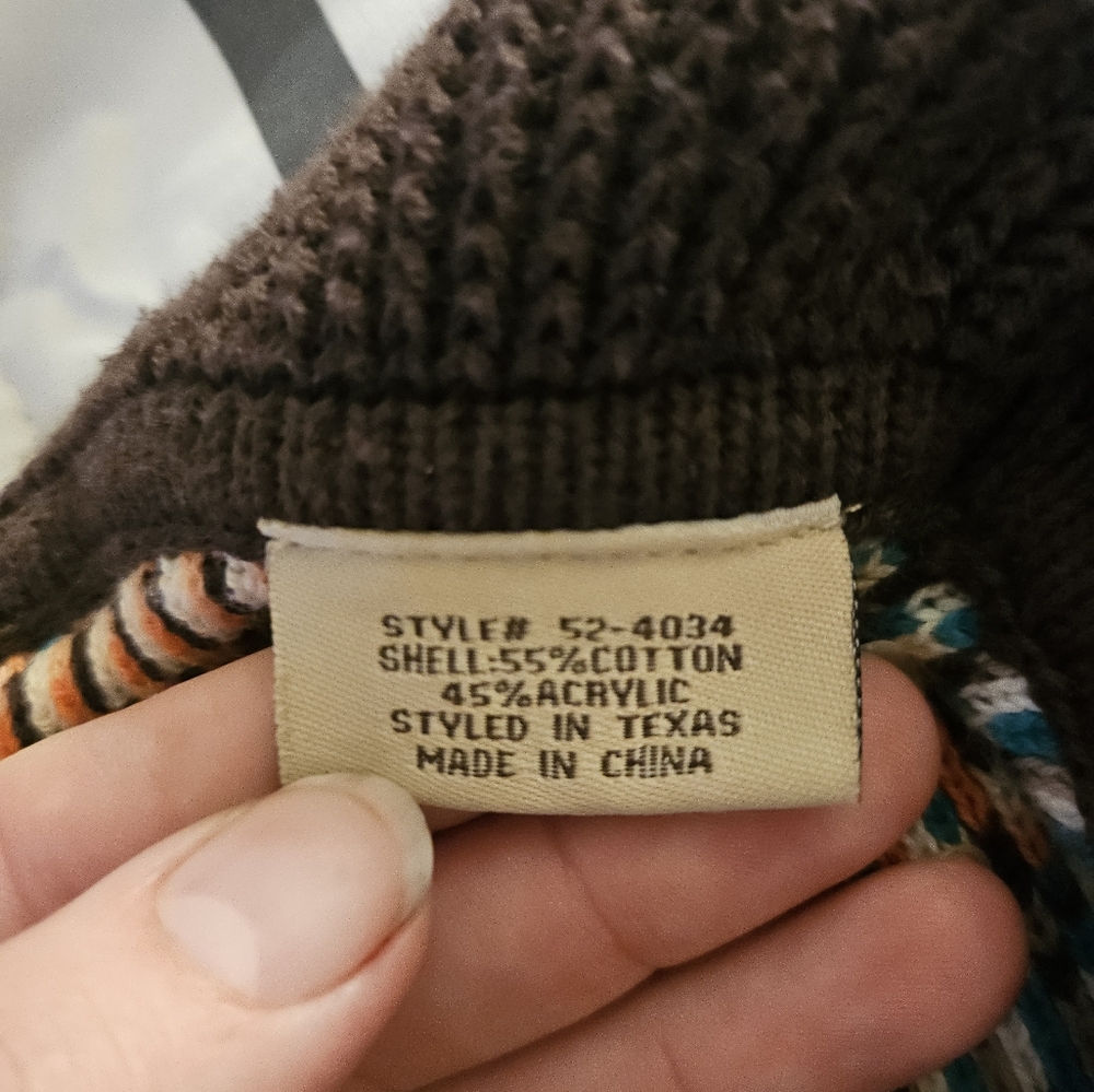 Powder River Outfitters Panhandle Cardigan, Shawl, Wrap. Aztec, Southwest - Picture 5 of 7